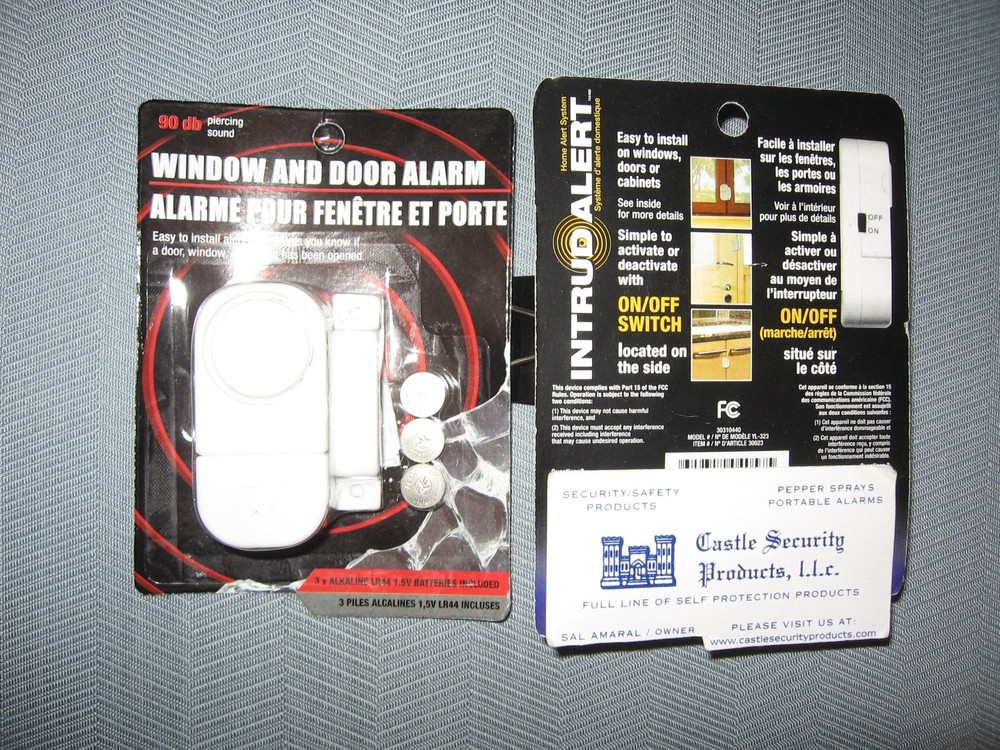 WIRELESS DOOR WINDOW SECURITY ALARM - Quick Set-up !!