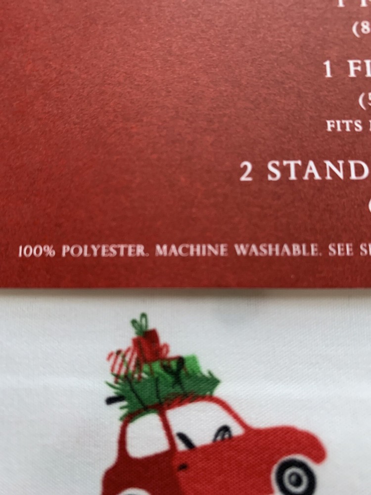 Dash Away Home Christmas Holiday 4PC Full Sheet Set Polyester Multicolor NEW