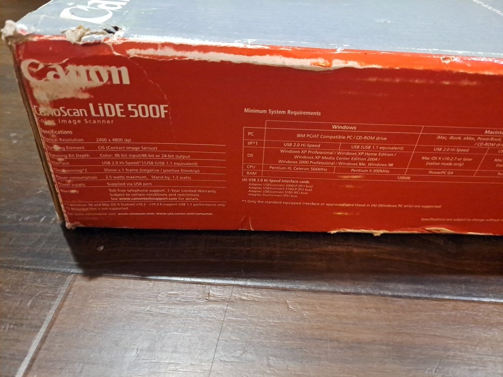 Canon CanoScan LiDE 500F USB Flatbed Color Image Scanner