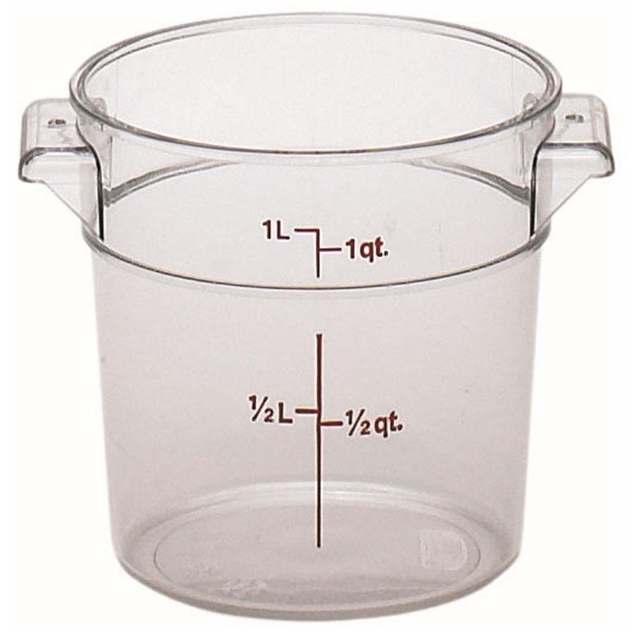 Cambro RFSCW1135 Round Storage Container Clear 1qt