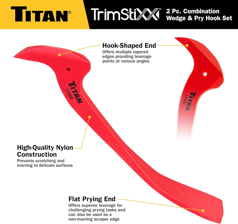Titan 2-Piece Wedge and Pry Hook Set Combination Tool Set