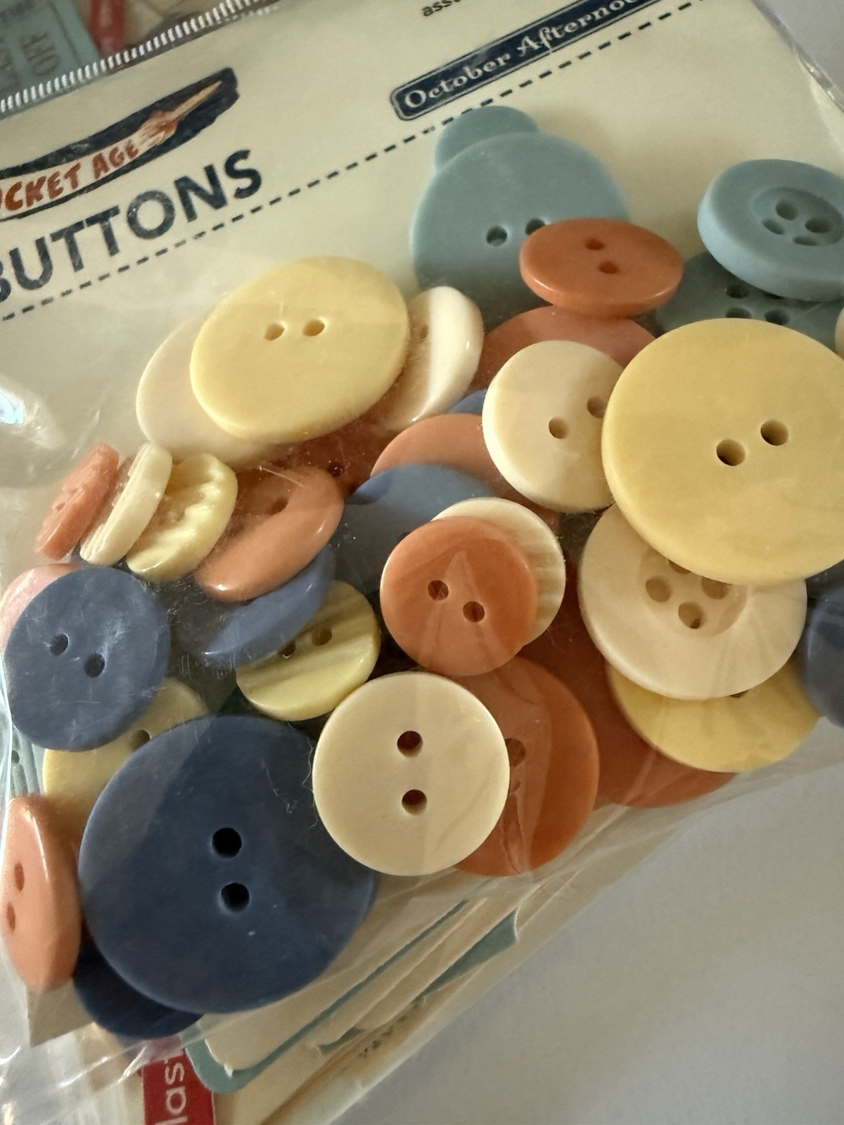 RARE October Afternoon 2011 ROCKET AGE Miscellany & Buttons Packs Lot