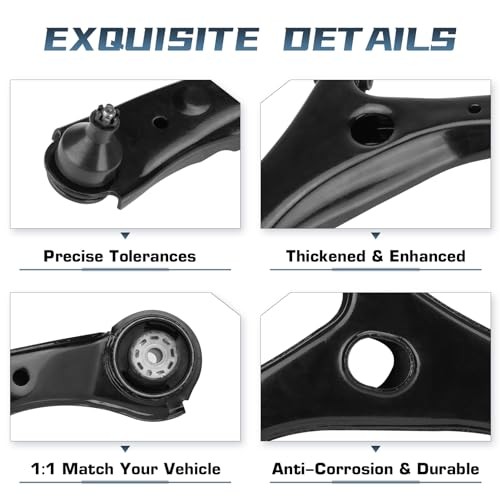 Front Lower Control Arm with Ball Joint Left & Right Replacement Arms for 2012