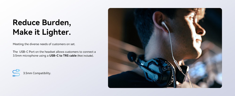 Hollyland Solidcom SE-4S 1100ft Full-Duplex Wireless Intercom Headset System