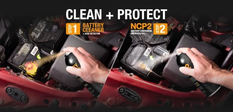 NOCO A202, E404 Battery Terminal Corrosion Cleaner + Protection Spray Combo Pack