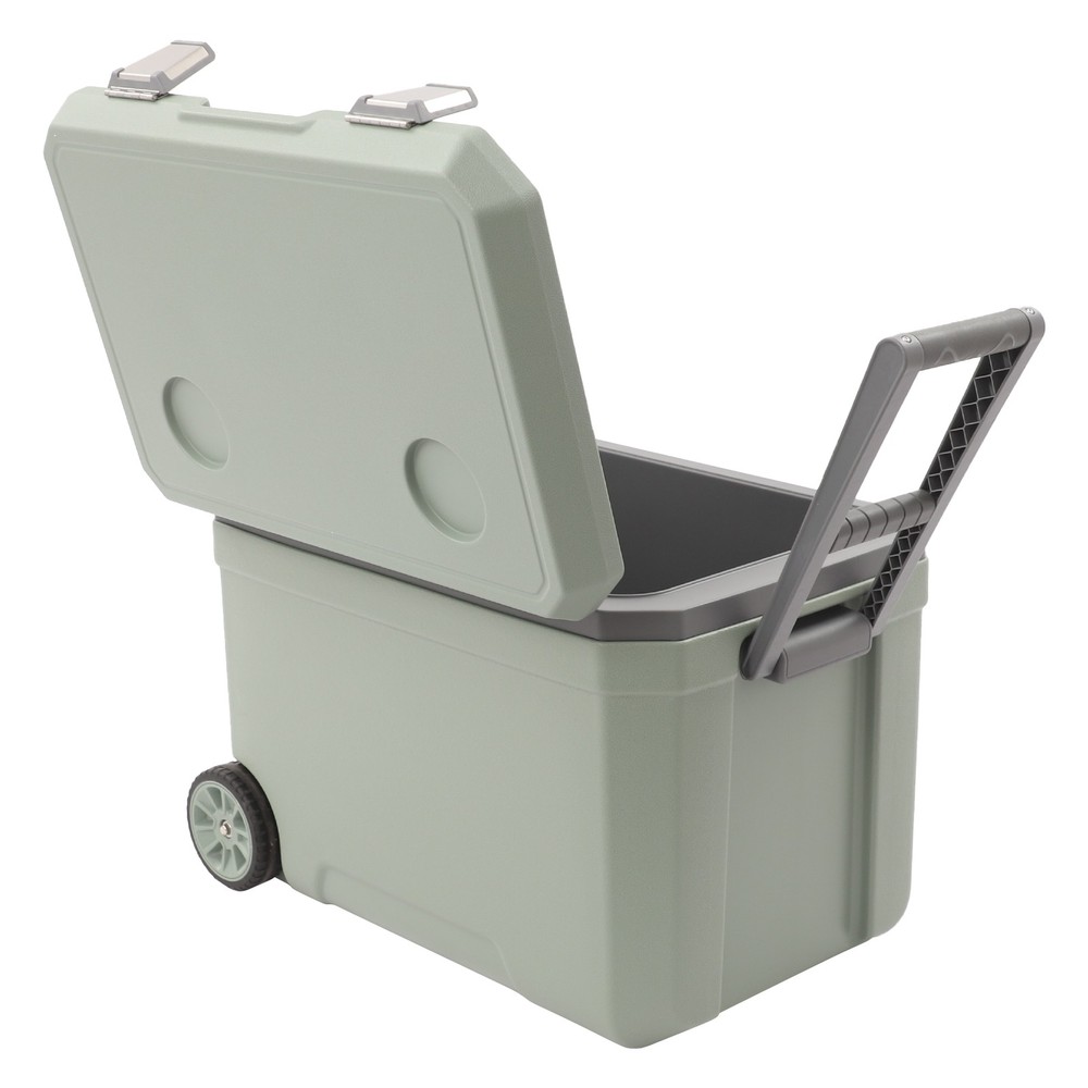 Insulated Portable Cooler, Ice Retention Cooler with Handle Wheelded Cooler