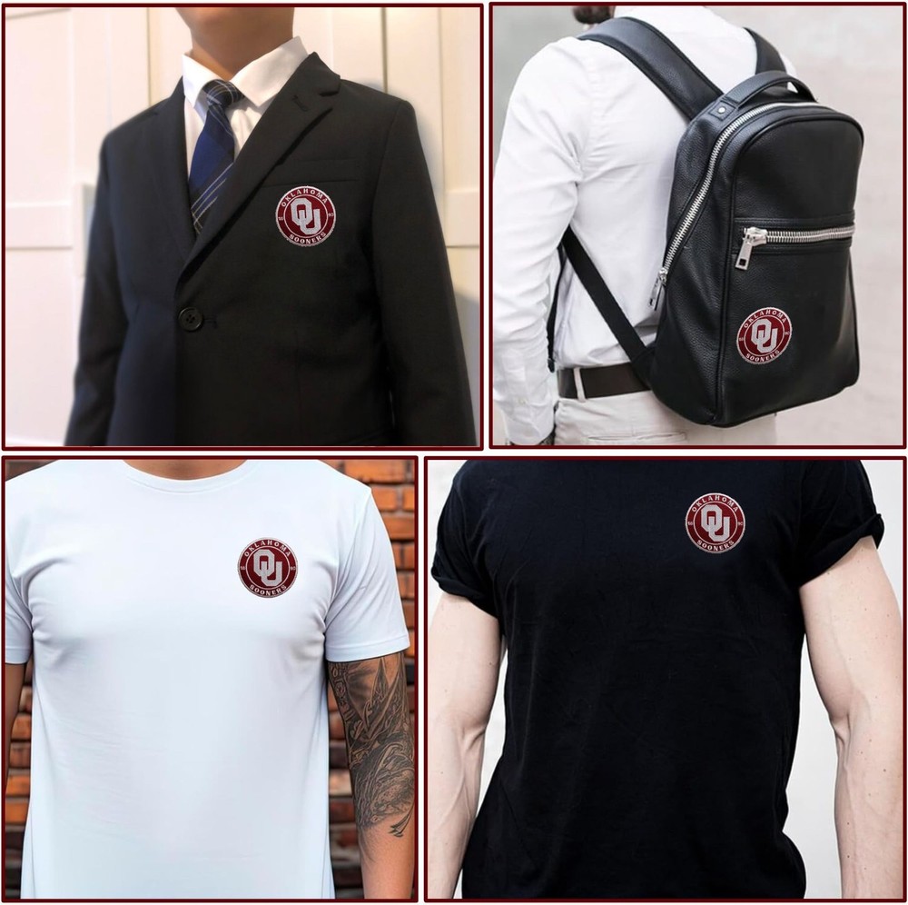 Oklahoma Sooners NCAA Team Logo Iron On Patch - Sew Patch - Embroidered Patch