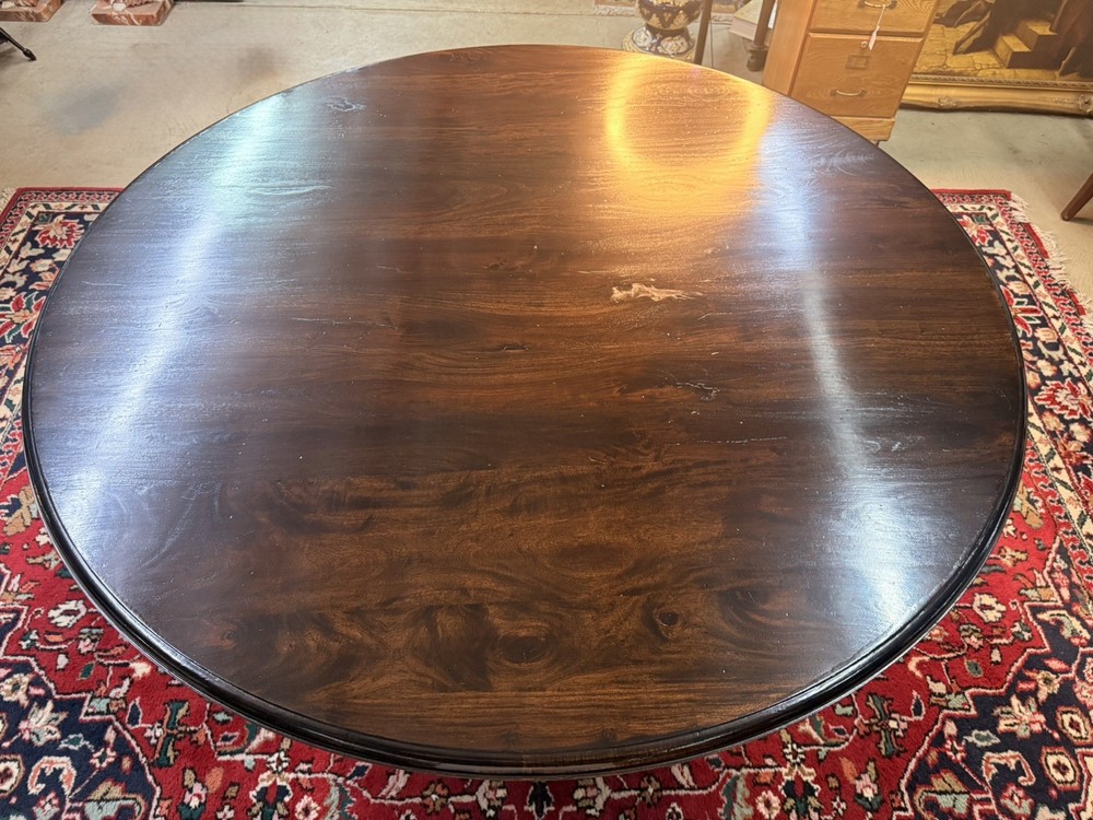 Vintage 60" Round Table Solid Hardwood Barley Twist Dining & Entry Table