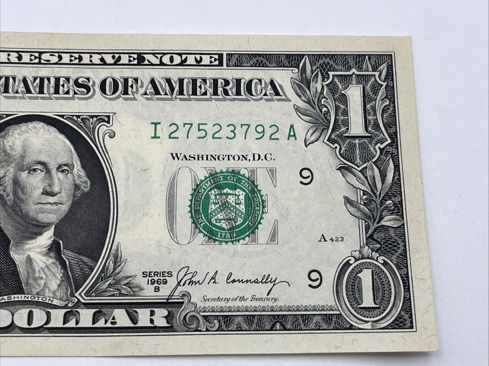 1969-B $1 Bill Printing Error