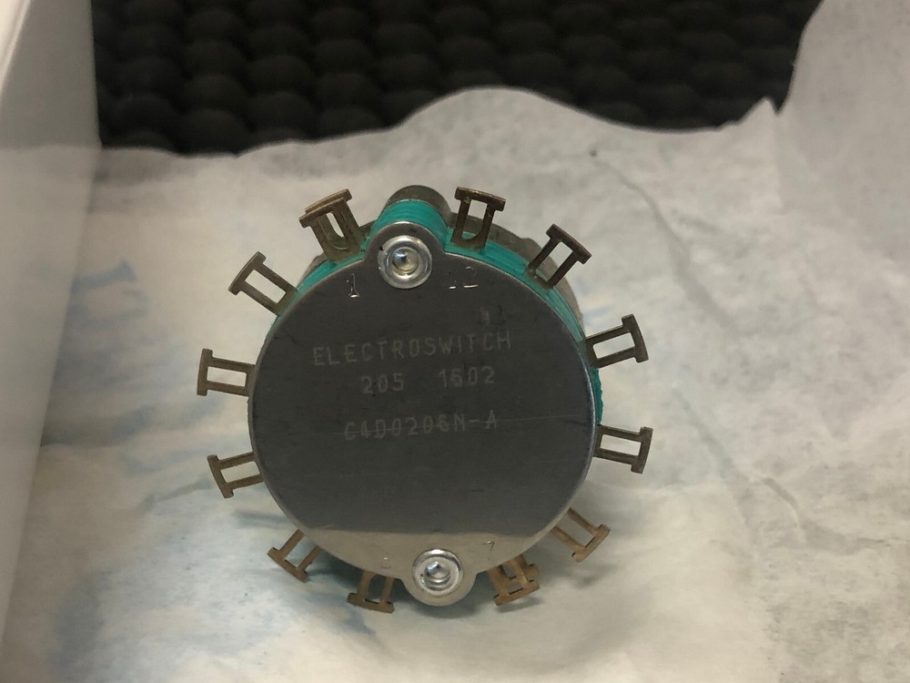 ELECTROSWITCH C4D0206N-A 2 POLE 6 POS 300MA 124VAC PANEL MOUNT ROTARY SWITCH