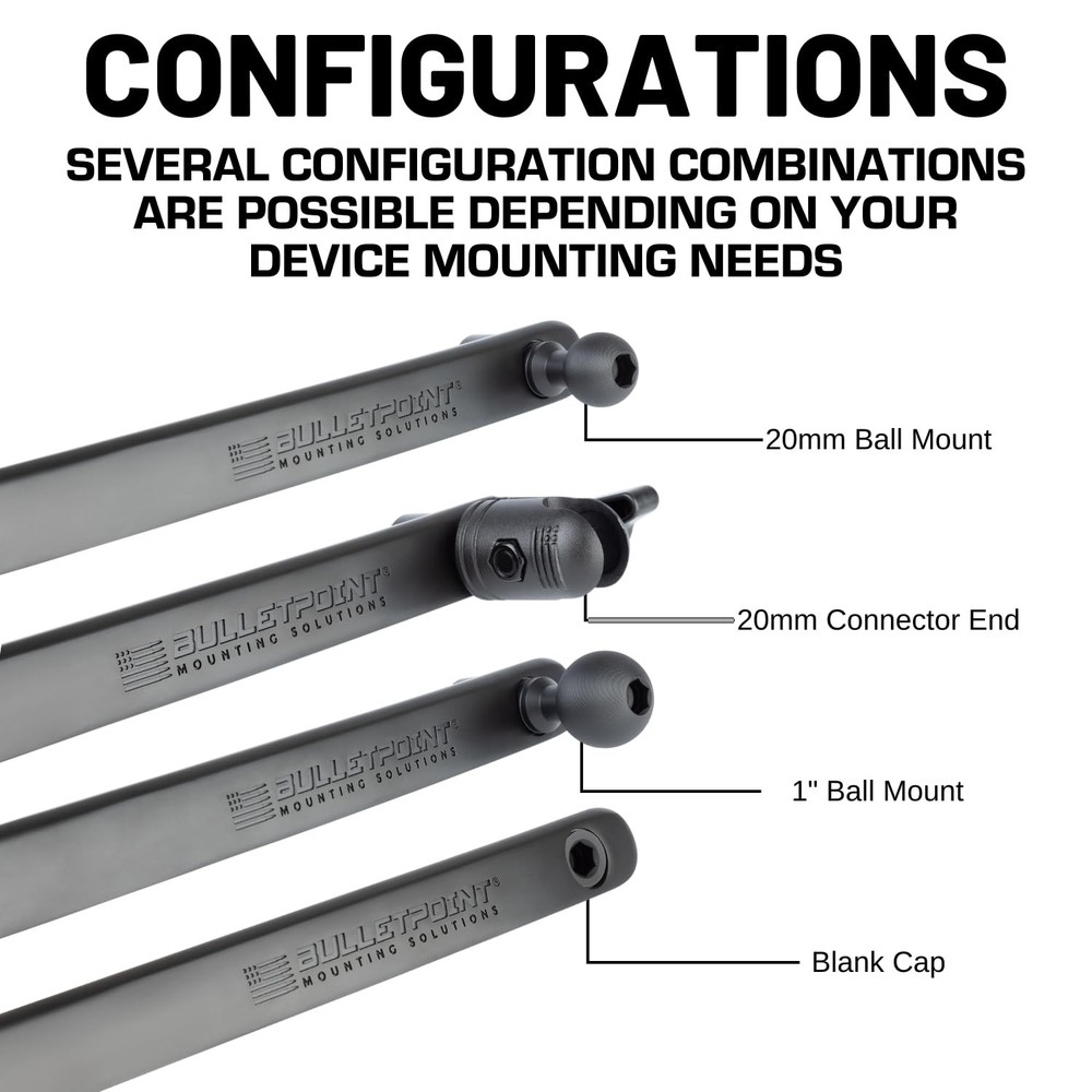 Bulletpoint Mounting Solutions Metal Grab Bar Insert Replacement with 2 Black