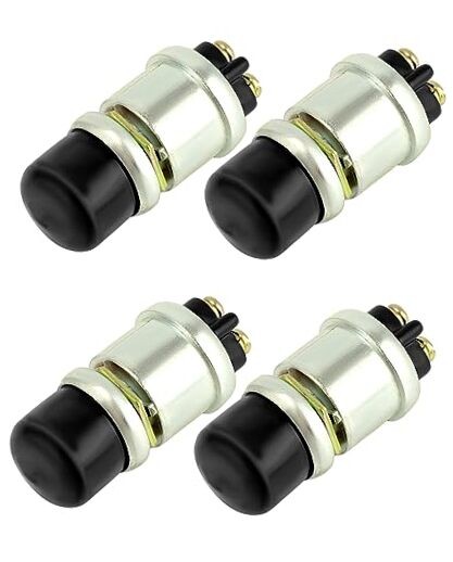 Engine Start Push Button Switch, 4 Pcs 12V 50A Momentary Start Switch for Car