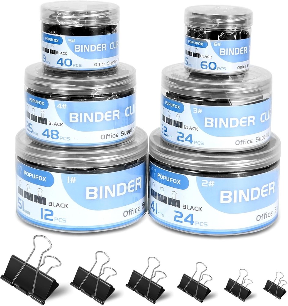 Binder Clips Assorted Sizes Including Extra Lar Medium Small Mini and