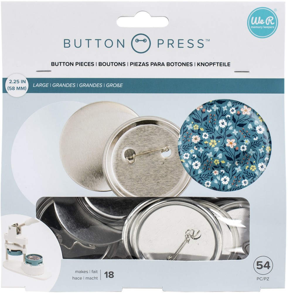 We R Memory Keepers Button Press Refill Pack 18/Pkg-Large (58mm)