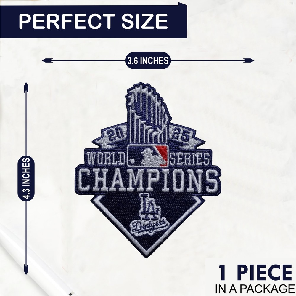LA Dodgers 2025 World Series Champion Iron On Patch-Sew Patch-Embroidered Patch