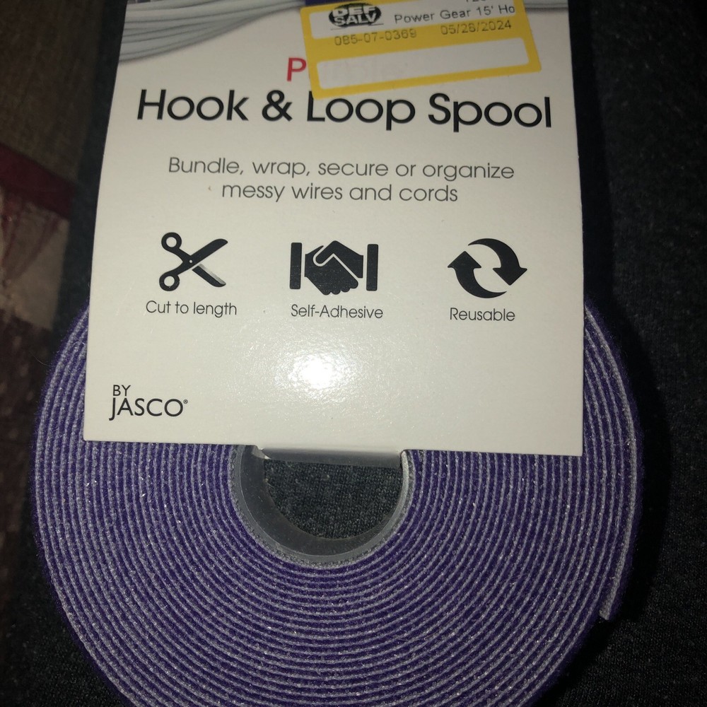 Power Gear Hook & Loop Spool 3/4” x 15’ Purple NEW!!