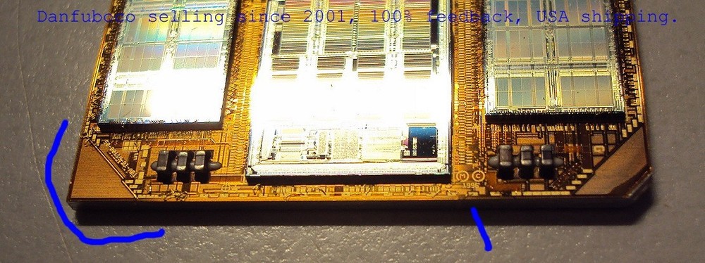 ROSS 1996 SPARC CPU + Cache Controller and 4 Cache Chips on Aluminum Substrate