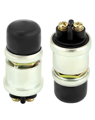 Engine Start Push Button Switch, 4 Pcs 12V 50A Momentary Start Switch for Car