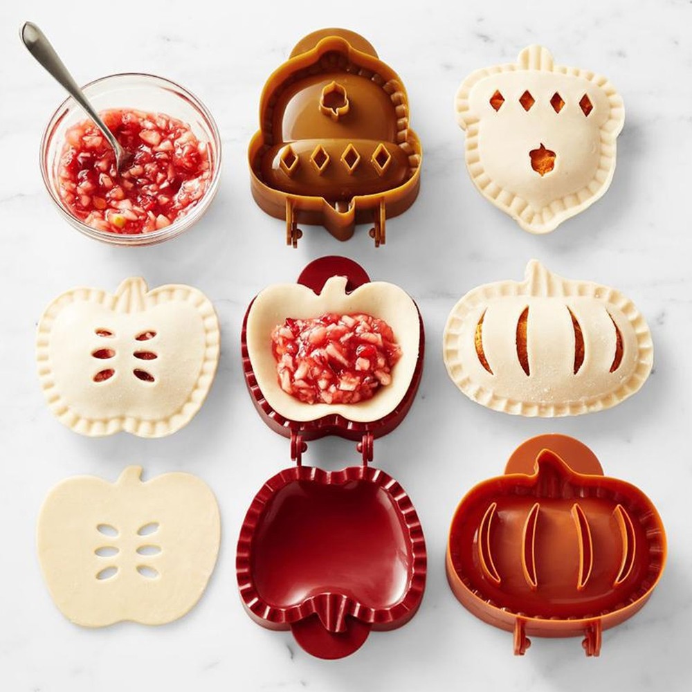 4-3pcs Dough Presser Hand Pie Maker Pumpkin Shaped Fall Mini Pie Press