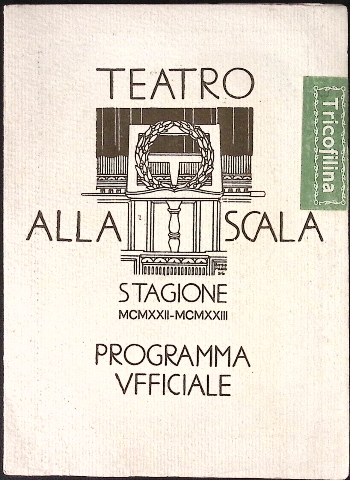 1922-23 Teatro alla Scala Milan Opera House LUISA Program Local Ads