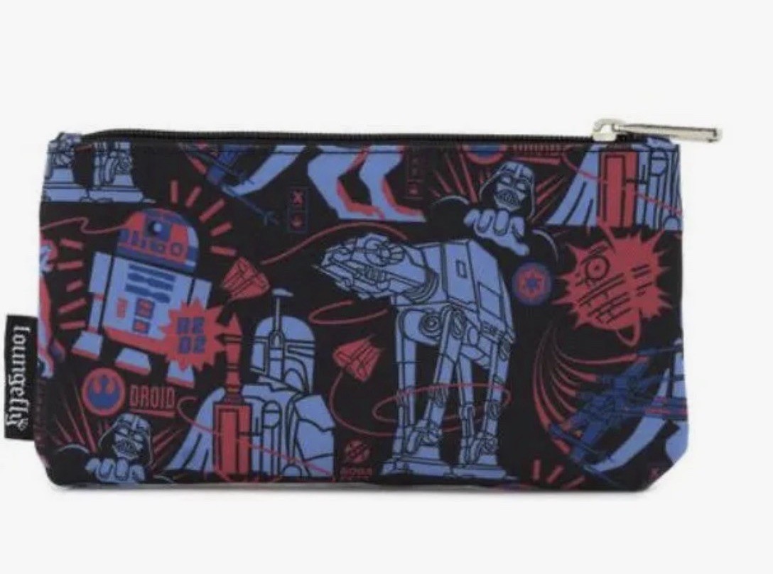 Loungefly  Star Wars Empire Strikes Back 40TH Anniversary Zipper Pouch Bag NWOT
