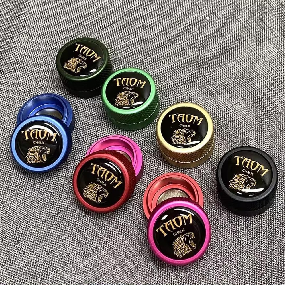 TAOM Pool Chalk Holder Round Shaped Practical Tool Billiards Pink holder