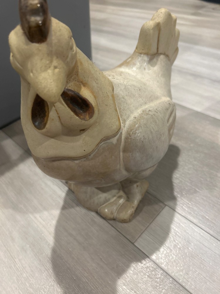 decorative ceramic hen figurine