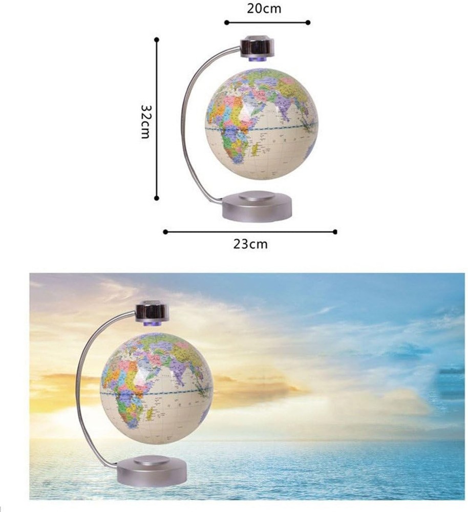 Levitation Floating Globe 8in LED Light