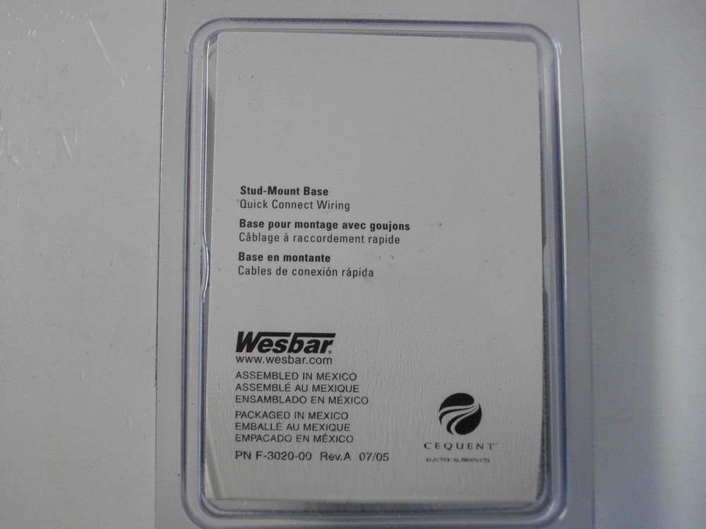 Wesbar 203111 Amber Side Marker / Clearance Light Stud Mount Base