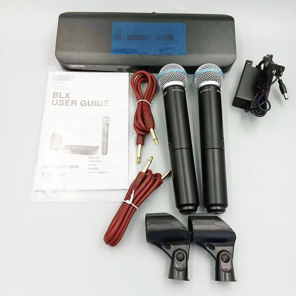 New BLX288/BETA58A Handheld Wireless Microphone System Come with 2 Microphone US
