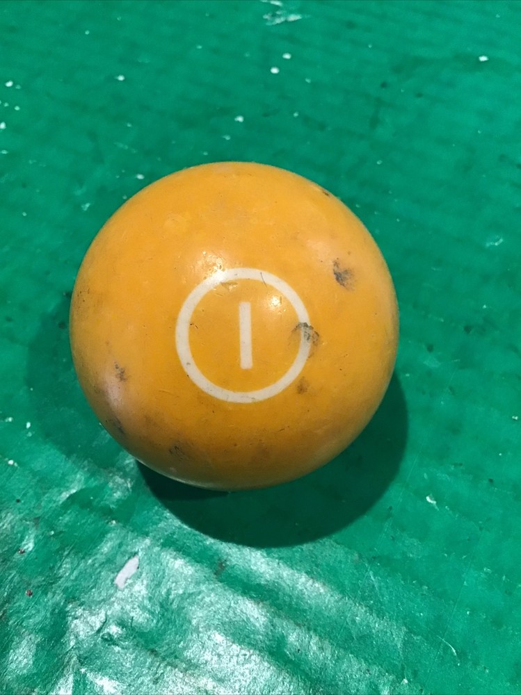 VTG Replacement Billiard Pool Ball 2 1/4" Diameter Number 1 Yellow Solid (B)