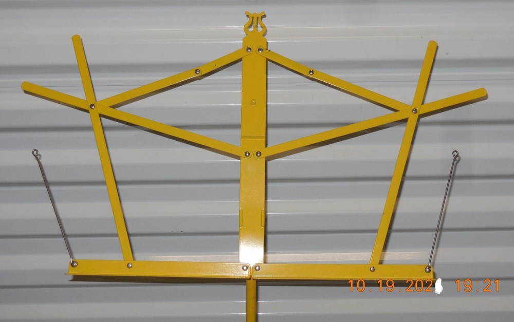 Yellow Adjustable Folding Music Stand Compact Travel