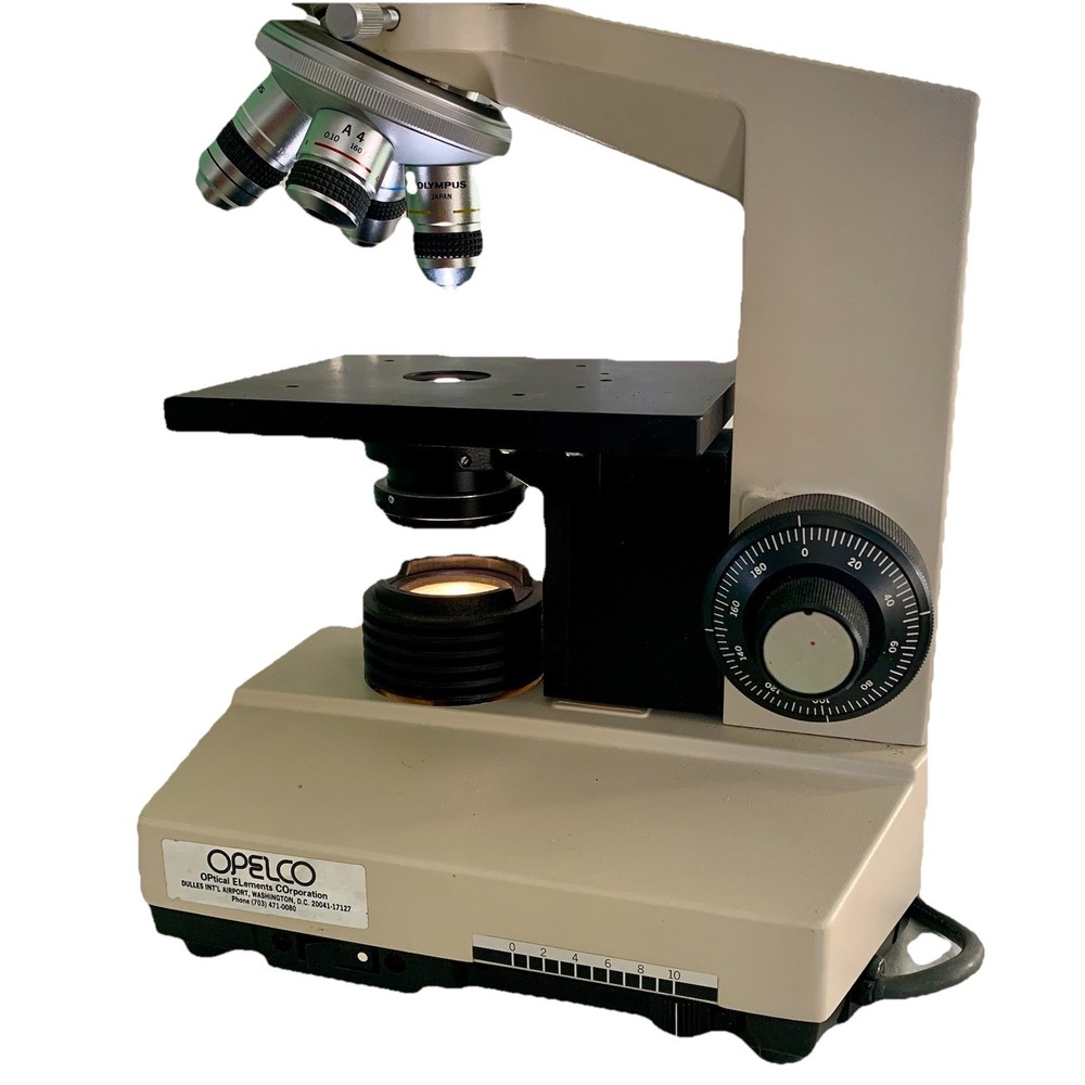 Olympus CHB-001 Model Microscope 4 Objectives w Manual Case Accessories EUC