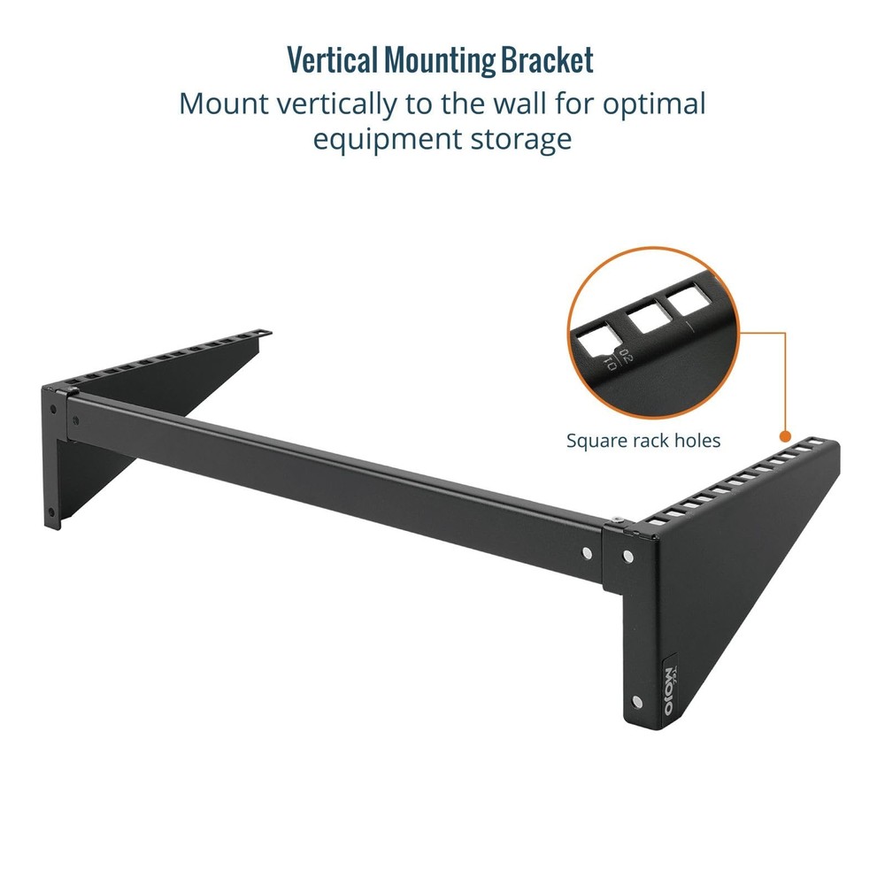 4U Foldable Vertical Wall Mount Rack and Wall Mountable Patch Panel Bracket f...