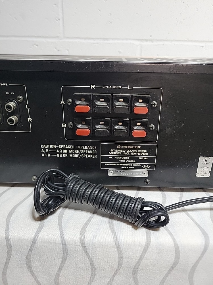 Vintage Pioneer SA-6700 Amp - Japan - Powers On - Needs Knobs & Bulbs