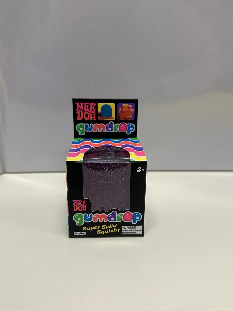 Nee Doh Gumdrop Super Solid Squish Needoh Gum Drop Purple RARE