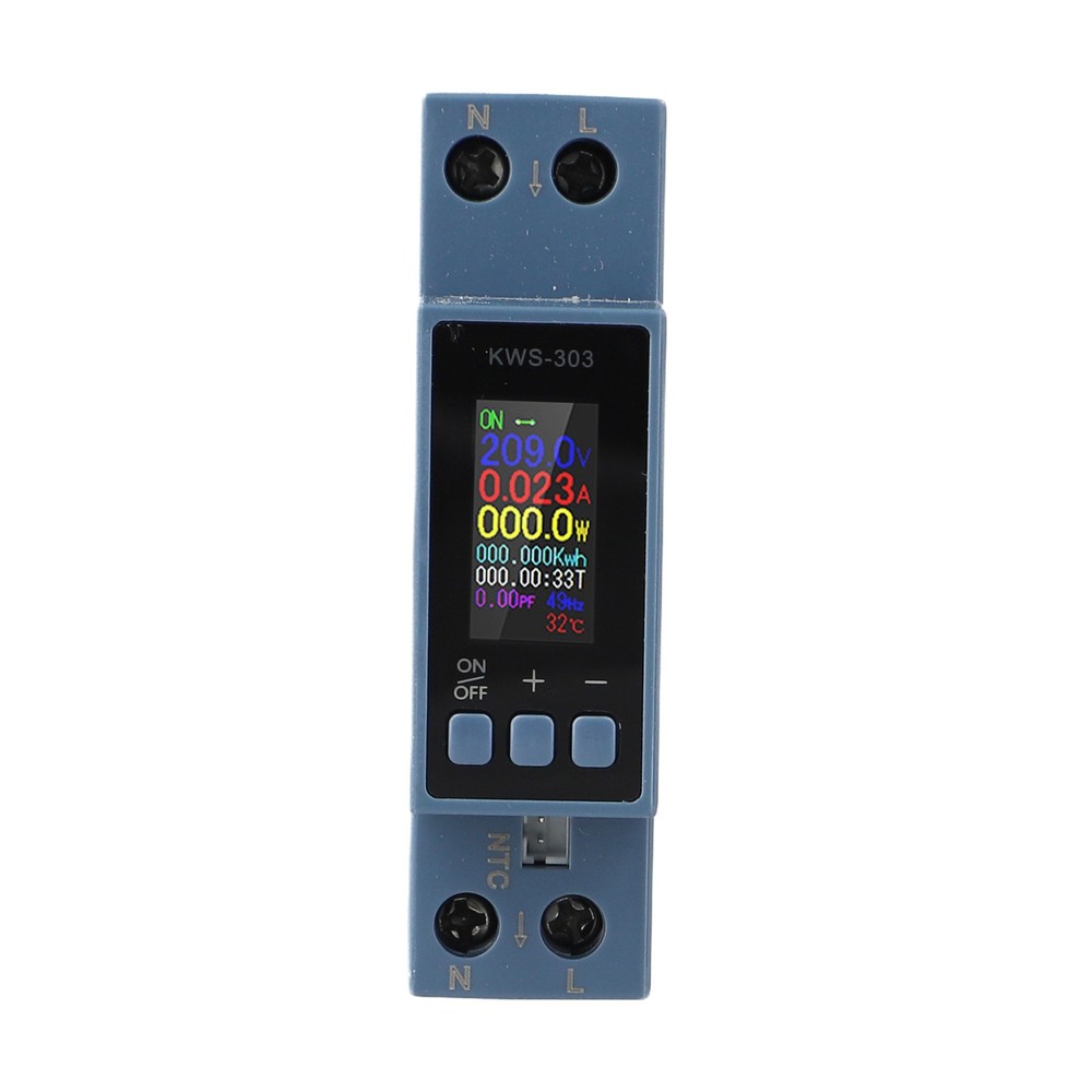 DIN Rail Compatible KWS303 Multifunctional Power Meter for Efficient Use