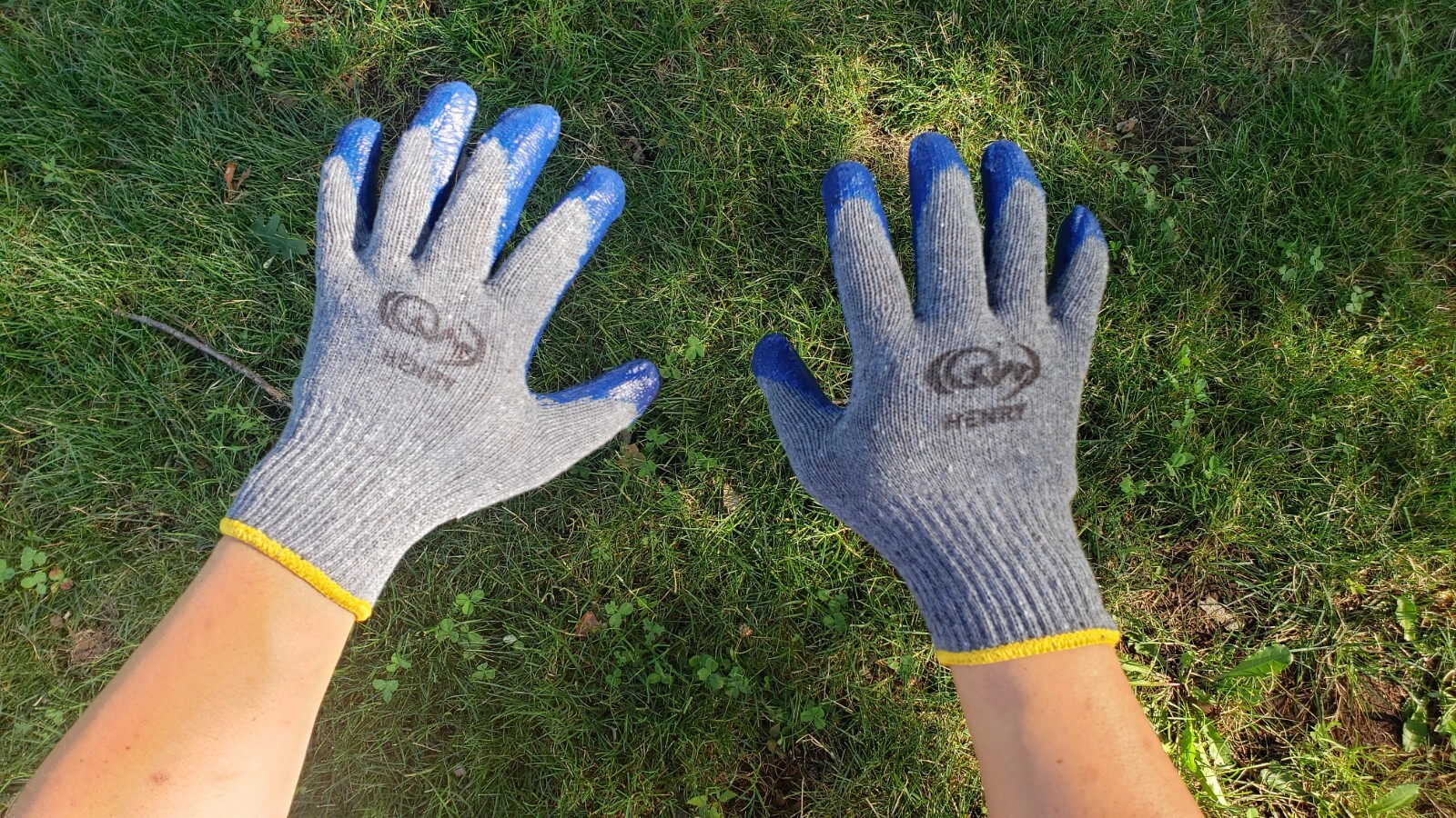 240 Pairs Premium BLUE Latex Rubber Coated Palm Work Gloves