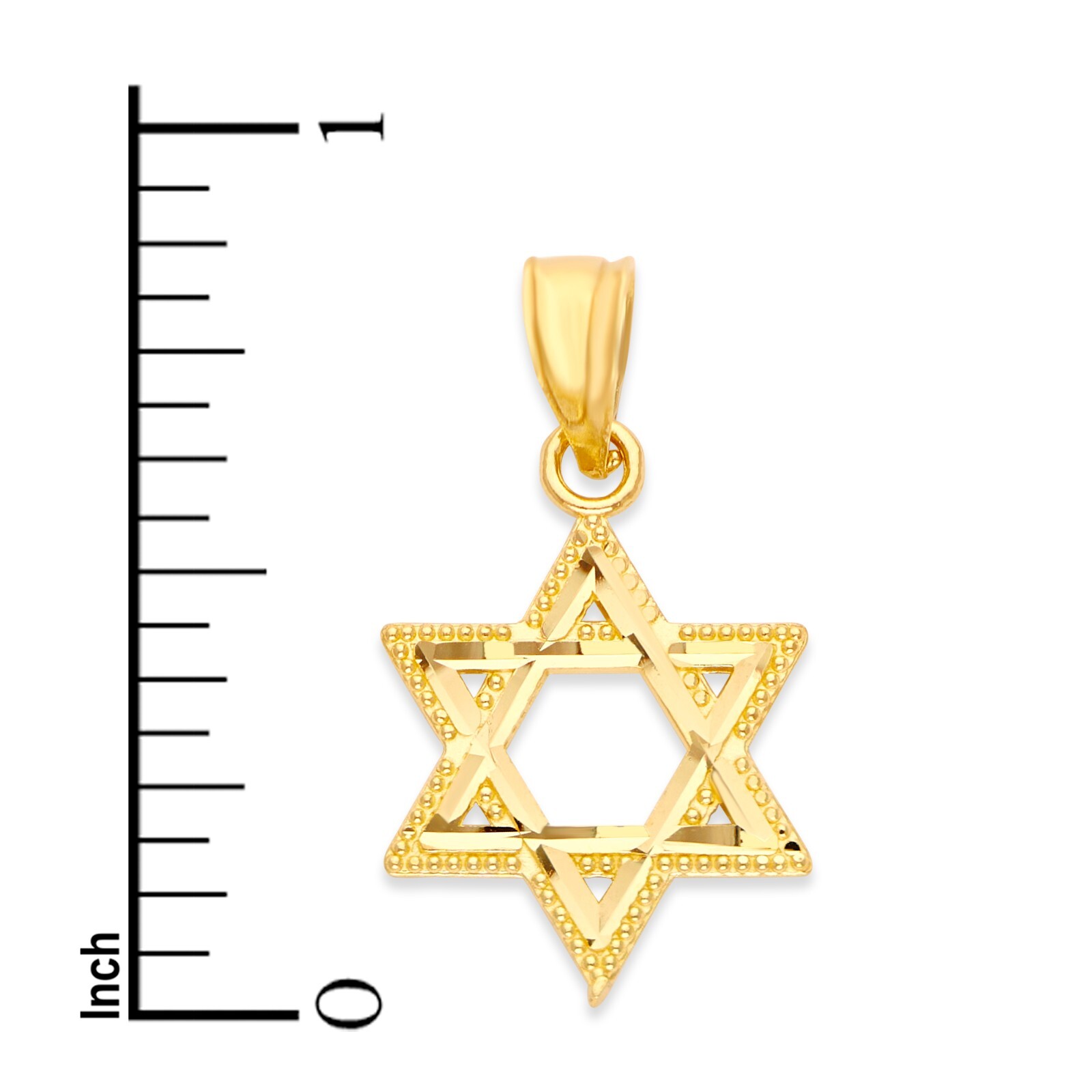 Solid Gold Star of David Pendant in 10k or 14k