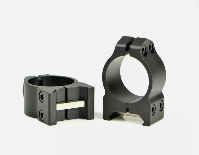 Warne Maxima Scope Rings Fixed 1" Low Square Recoil Key Vertical Split Blk 200M