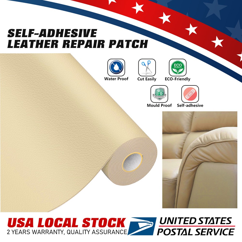 Self Adhesive Beige multi-size Leather Repair Patch Kit For Car seat Couch Sofas