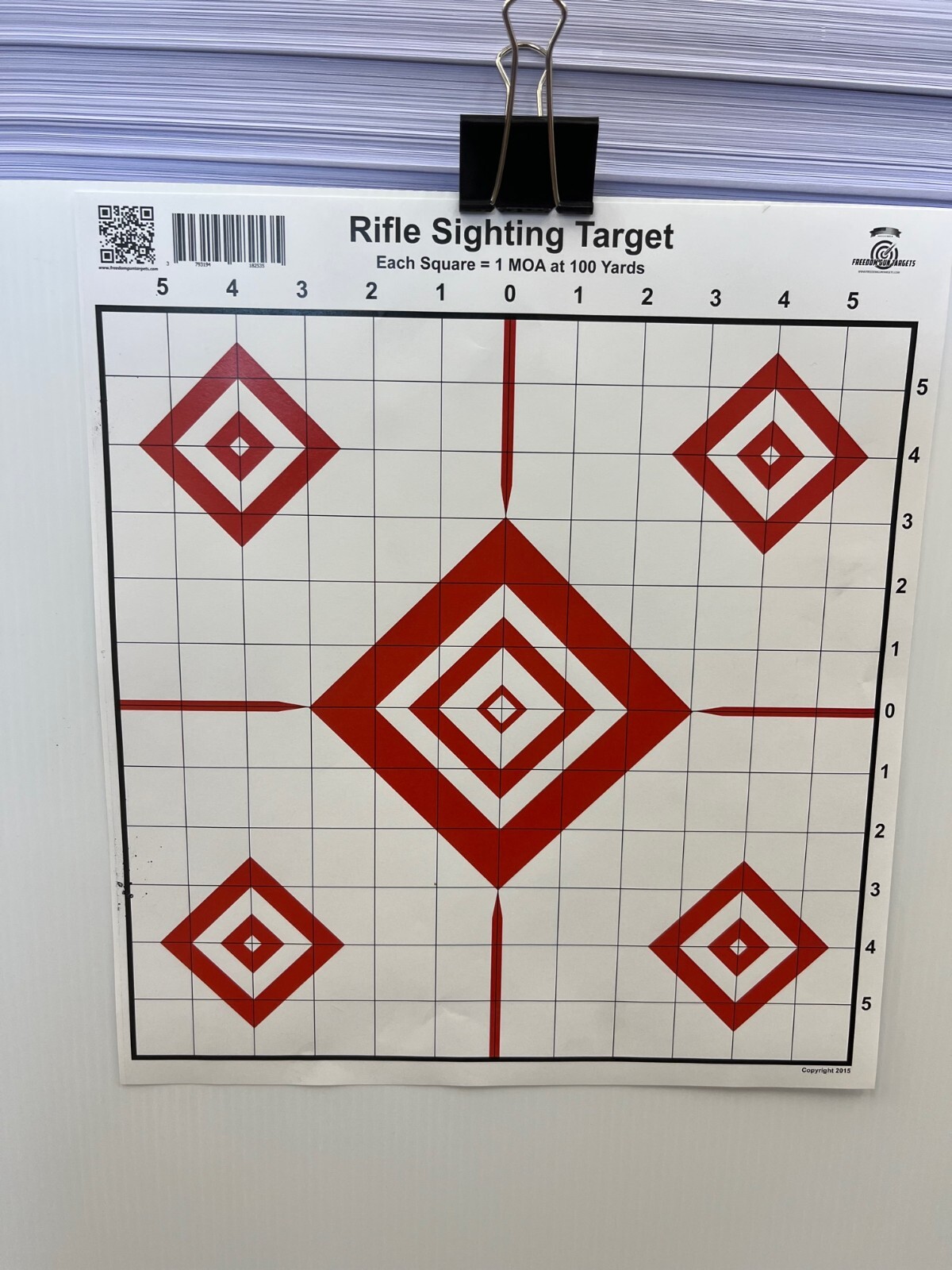 25x Red Rifle Sighting Gun Range Pistol Handgun Shooting Training Target 13x14.5