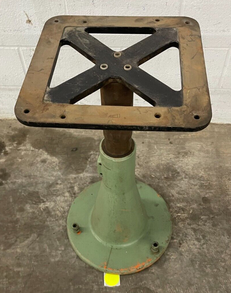 GREEN VINTAGE CAST IRON SQUARE TABLE BASE 15" X 15" X 29-1/2" OAL 2/59533