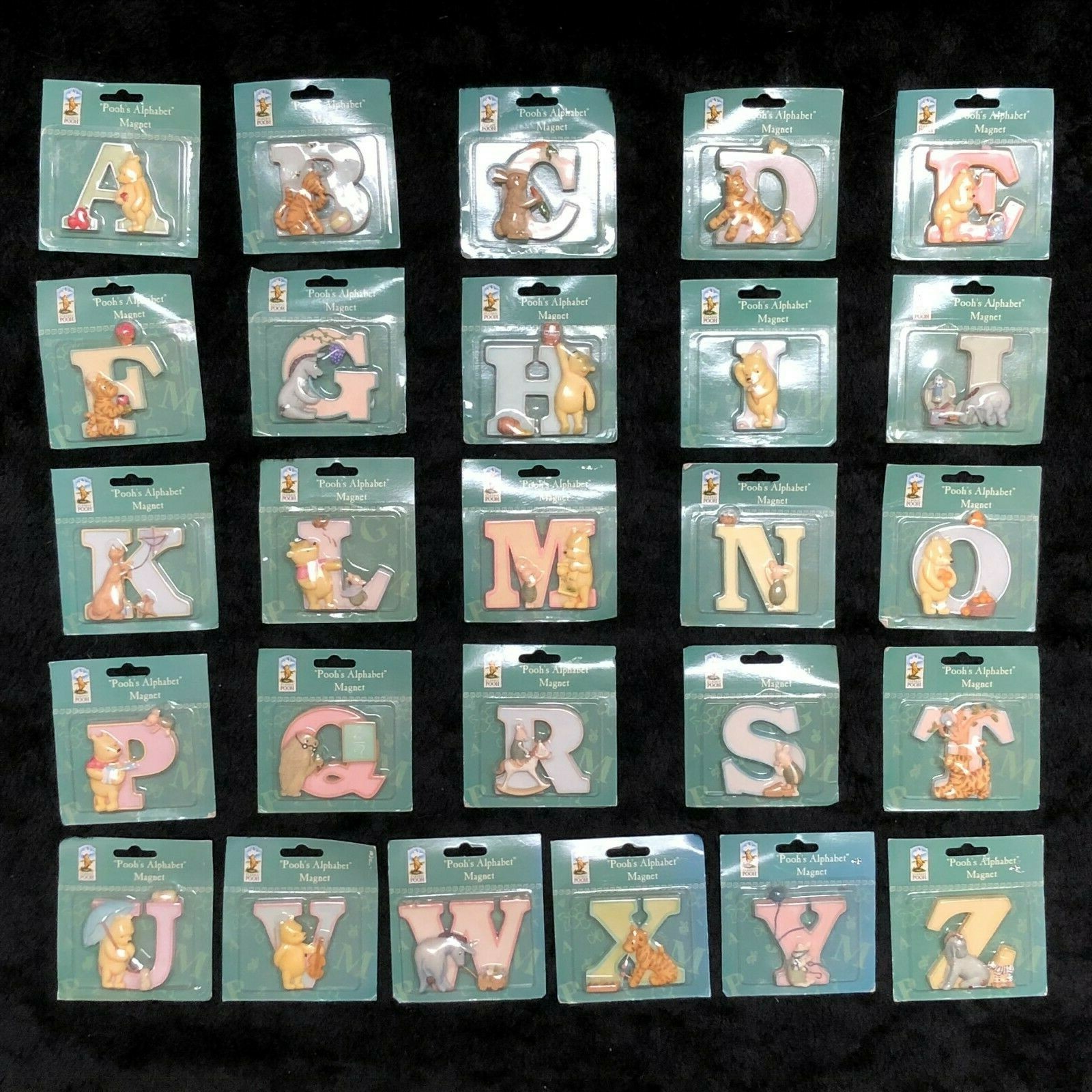 U-PICK NEW Vintage Disney Classic Winnie the Pooh Alphabet Letter Magnets A-Z