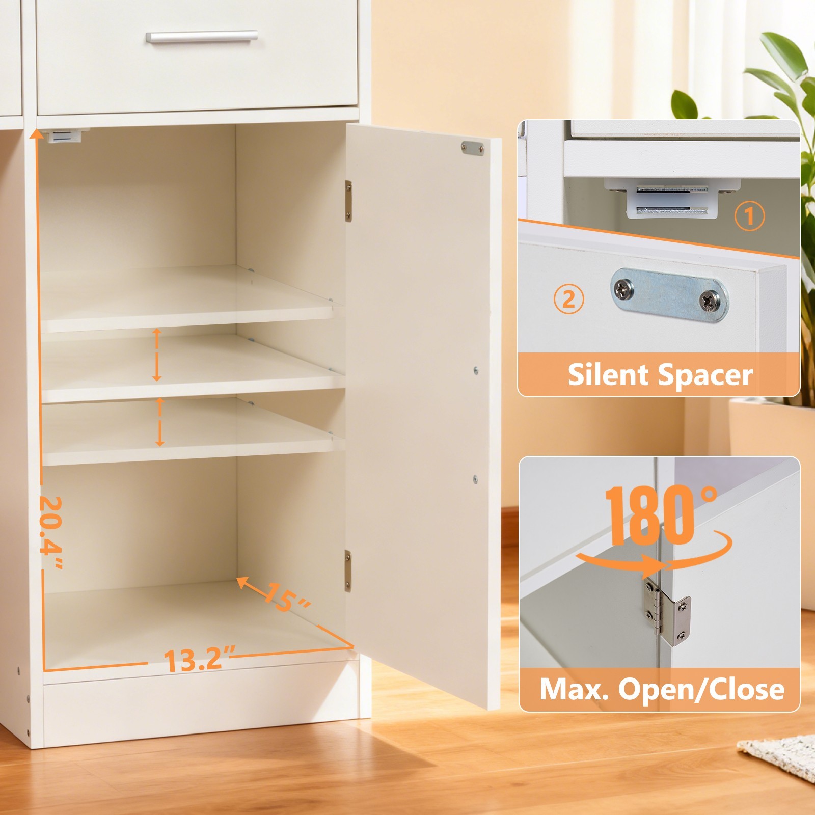 Makeup Vanity Desk with Mirror and 3-Color Light,4 Drawers,Cute Vanity Table