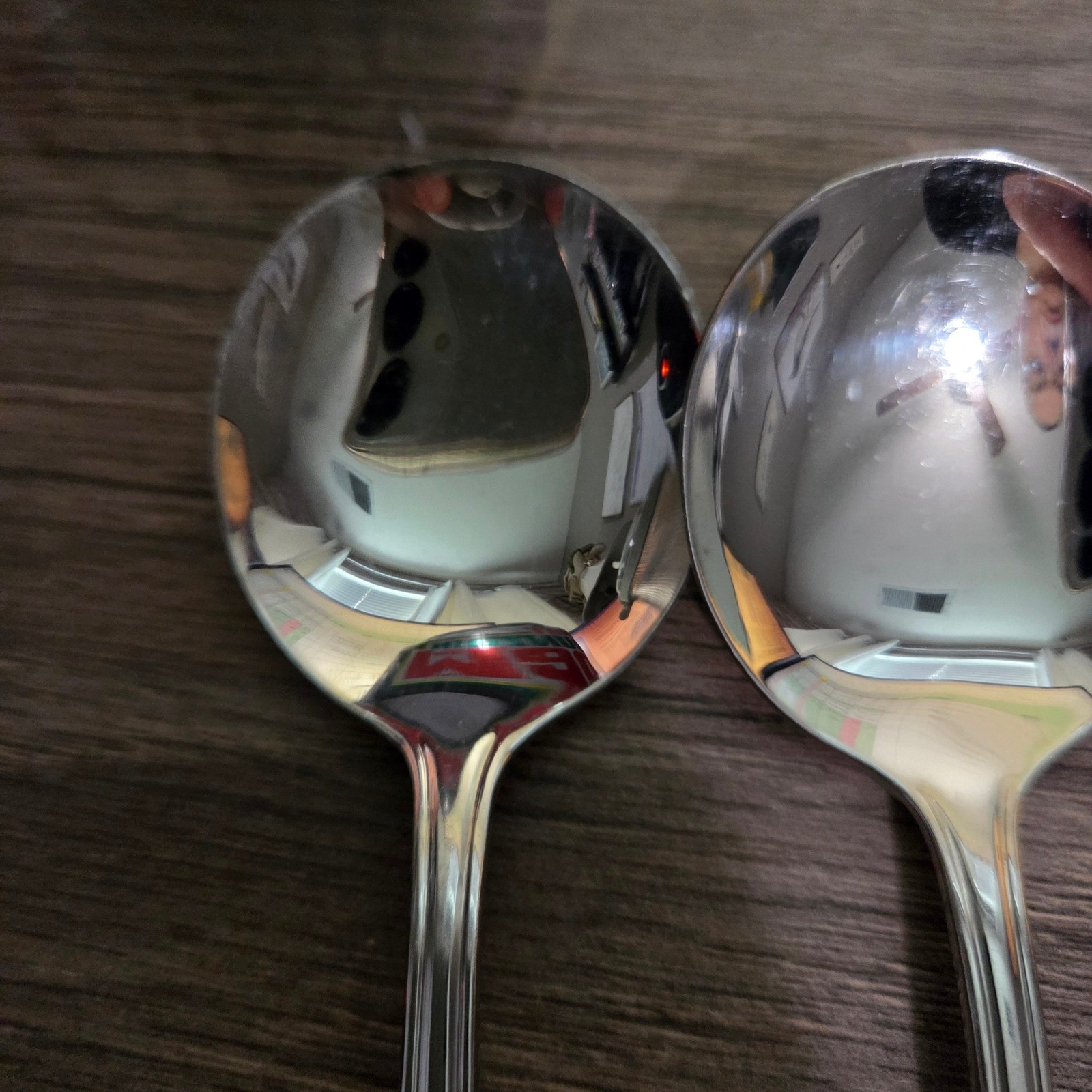 Wallace Casino 18/10 China Soup Spoons Set of 3 Silver Tone Stainless Steel