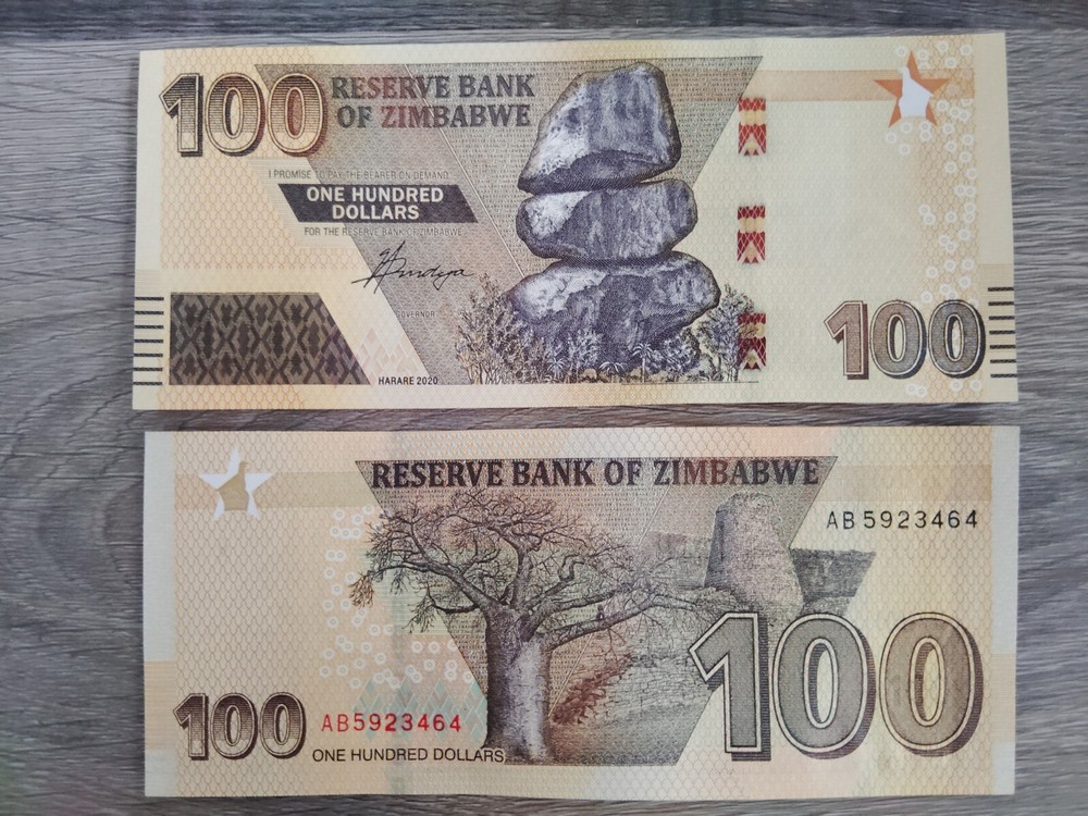ONE BILL ONLY - Zimbabwe $100 Bill