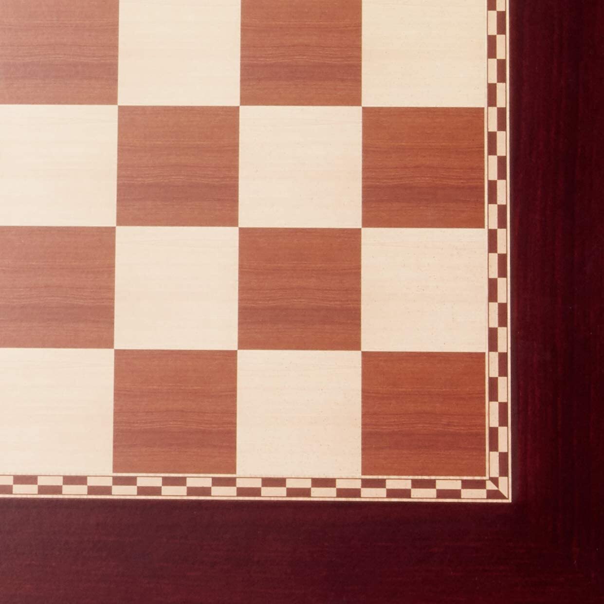 Solid Wood Pedestal Chess Game End Table Board Top Mahogany Finish Side Accent
