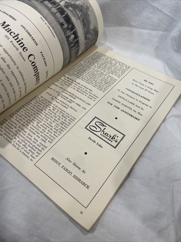 Devils Lake ND Official Souvenir Program 1957