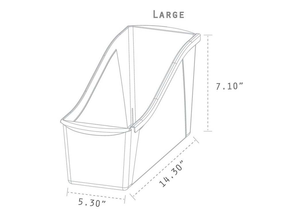 Storex Large Interlocking Plastic Book Bin Organizer - Home, Office, Classroom